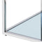 Casini Small Square Coffee Table: Modern Silver Chrome, Glass Tiers, Modular Design