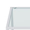 Casini Small Square Coffee Table: Modern Silver Chrome, Glass Tiers, Modular Design