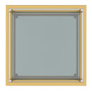 Opulent Gold Finish Casini Square Coffee Table with Tempered Glass