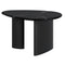 Lyriq Teardrop Mid-Century Modern Black Marble Top Coffee Table
