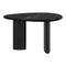 Lyriq Teardrop Mid-Century Modern Black Marble Top Coffee Table