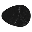 Lyriq Teardrop Mid-Century Modern Black Marble Top Coffee Table
