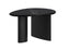 Lyriq Teardrop Mid-Century Modern Black Marble Top Coffee Table