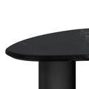 Lyriq Teardrop Mid-Century Modern Black Marble Top Coffee Table
