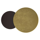 Adira 2pc Round Coffee Table Set: Antique Gold & Black Rustic Modern Design