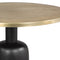 Adira 2pc Round Coffee Table Set: Antique Gold & Black Rustic Modern Design