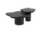 Mayal 2pc Coffee Table Set in Black: Mid-Century Modern Freeform Design for Any Home
