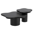 Mayal 2pc Coffee Table Set in Black: Mid-Century Modern Freeform Design for Any Home