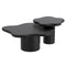 Mayal 2pc Coffee Table Set in Black: Mid-Century Modern Freeform Design for Any Home