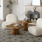 Mayal 2pc Modern Walnut Coffee Table Set, Solid Mango Wood, Nesting Design