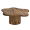 Mayal 2pc Modern Walnut Coffee Table Set, Solid Mango Wood, Nesting Design