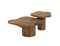 Mayal 2pc Modern Walnut Coffee Table Set, Solid Mango Wood, Nesting Design