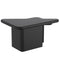 Modern Black 2-Piece Triangle Coffee Table Set with Solid Mango Wood