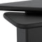 Modern Black 2-Piece Triangle Coffee Table Set with Solid Mango Wood