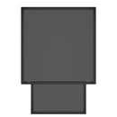 Quinn 2-Piece Contemporary Black Coffee Table Set with Nested Design