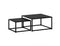 Quinn 2-Piece Contemporary Black Coffee Table Set with Nested Design
