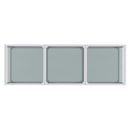 Casini 3-Piece Multi-Tier Coffee Table Set: Silver Finish, Clear Tempered Glass