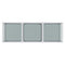 Casini 3-Piece Multi-Tier Coffee Table Set: Silver Finish, Clear Tempered Glass