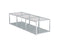 Casini 3-Piece Small Modern Modular Silver Chrome Coffee Table Set