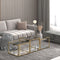Elegant Casini 3-Piece Multi-Tier Coffee Table Set with Gold Finish and Glass