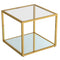 Elegant Casini 3-Piece Multi-Tier Coffee Table Set with Gold Finish and Glass