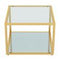 Elegant Casini 3-Piece Modular Gold Coffee Table Set with Mirrored Glass
