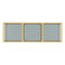 Elegant Casini 3-Piece Modular Gold Coffee Table Set with Mirrored Glass