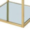 Elegant Casini 3-Piece Modular Gold Coffee Table Set with Mirrored Glass