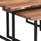 Jivin 2-Piece Nesting Coffee Table Set: Natural Acacia Wood & Black Iron Frame