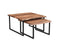 Jivin 2-Piece Nesting Coffee Table Set: Natural Acacia Wood & Black Iron Frame