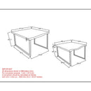 Jivin 2-Piece Nesting Coffee Table Set: Natural Acacia Wood & Black Iron Frame