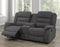 Marissa Recliner Loveseat With Console (Grey)