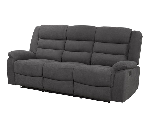 Marissa Recliner Sofa With Drop Down Tray (Grey)