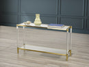 Console Table With Acrylic Legs (Gold)