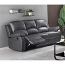 Boryx Recline Sofa With Dropdown Tray (Grey)