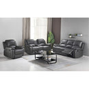 Boryx Recliner Loveseat With Console (Grey)