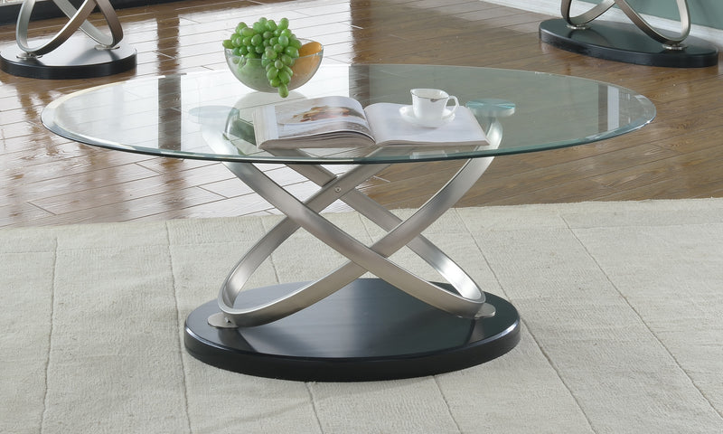 Chantal Coffee Table (Silver & Black)