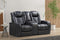 Power Recliner Loveseat With USB Chargers + LED Lights & More (Black)