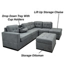 [ 9289 Sectional With Free Storage Ottoman ] - Custom Furniture Manufacturer Brampton, Toronto, Vaughan, Mississauga, Ontario, Oakville, Hamilton