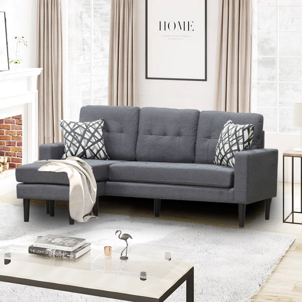 9078 Reversible Sectional Available In Black & Grey