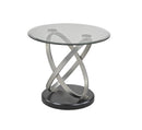 Chantal 2 Piece Coffee Table Set (Black & Silver)