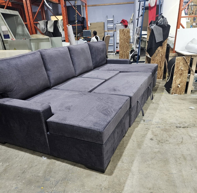 Laurentian Sectional Sofa Bed With 2 Storage Chaise - Made In Canada