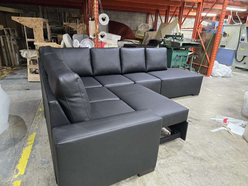 Black Faux Leather Brock Series