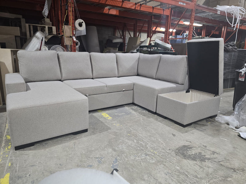 Jasper Sofa Bed Sectional + Storage Ottoman - Made In Canada