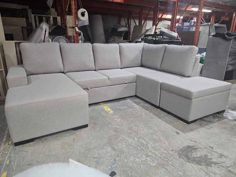 Jasper Sofa Bed Sectional + Storage Ottoman - Made In Canada