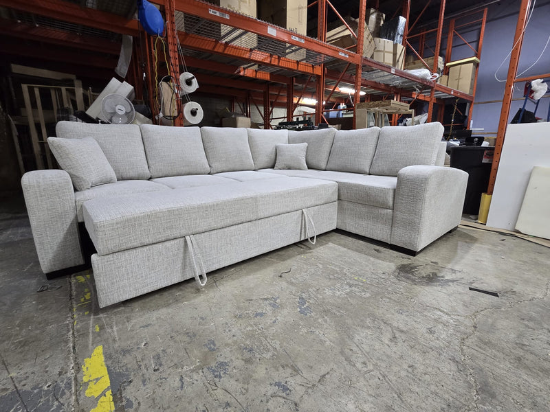 Banff Sectional Sofa Bed With Storage Seats - Made In Canada
