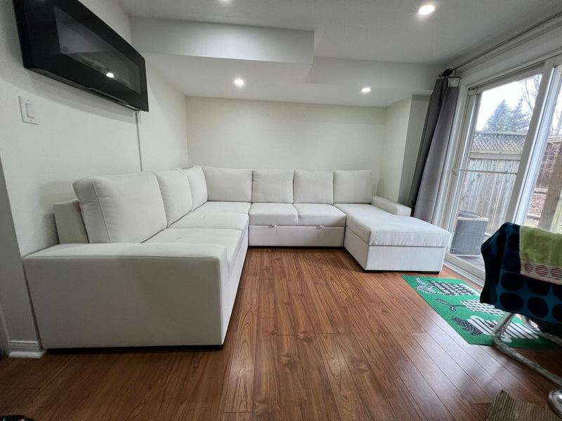 Muskoka Sofa Bed Sectional With Storage Chaise - Made In Canada