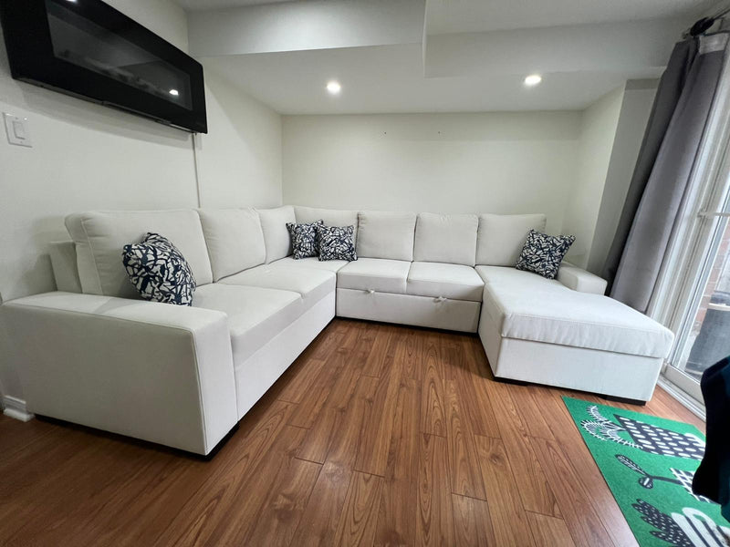 Muskoka Sofa Bed Sectional With Storage Chaise - Made In Canada