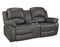 Boryx Recliner Loveseat With Console (Grey)