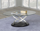 Chantal 2 Piece Coffee Table Set (Black & Silver)